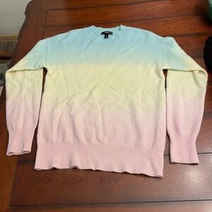 Aqua Pastel‎ Ombré Cashmere Sweater